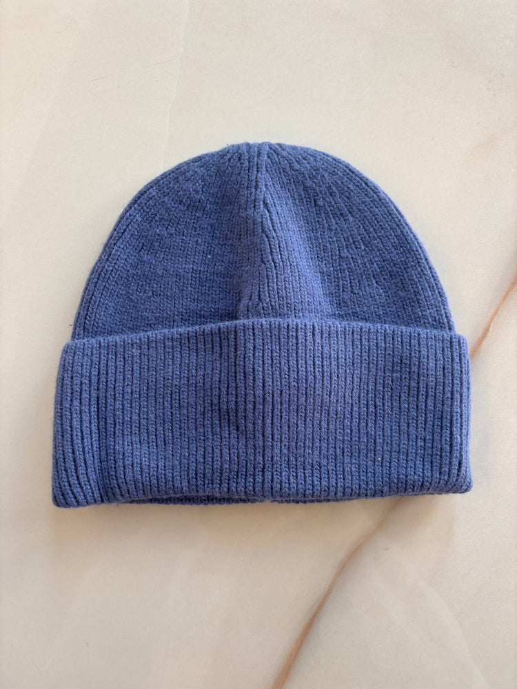 BERRETTA CON RISVOLTO - MUSA - BLU CINA