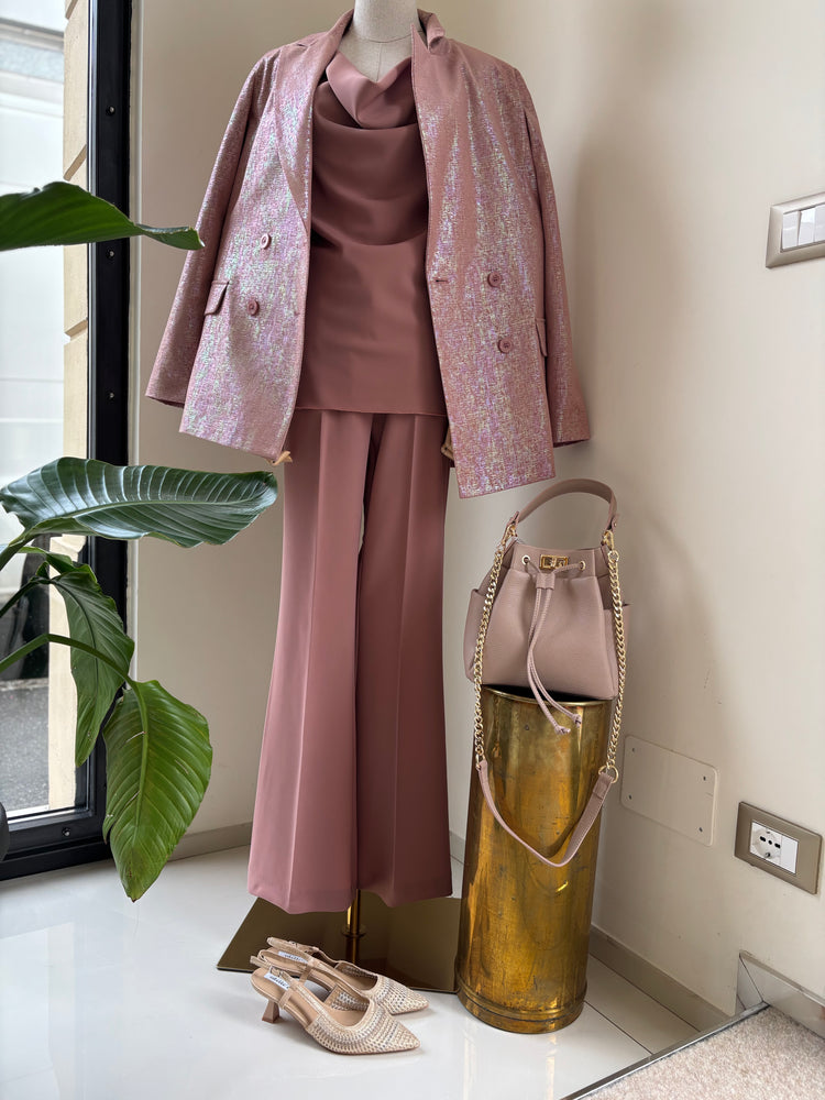 CARMEN - TAILLEUR LAME' - GIACCA - ROSA