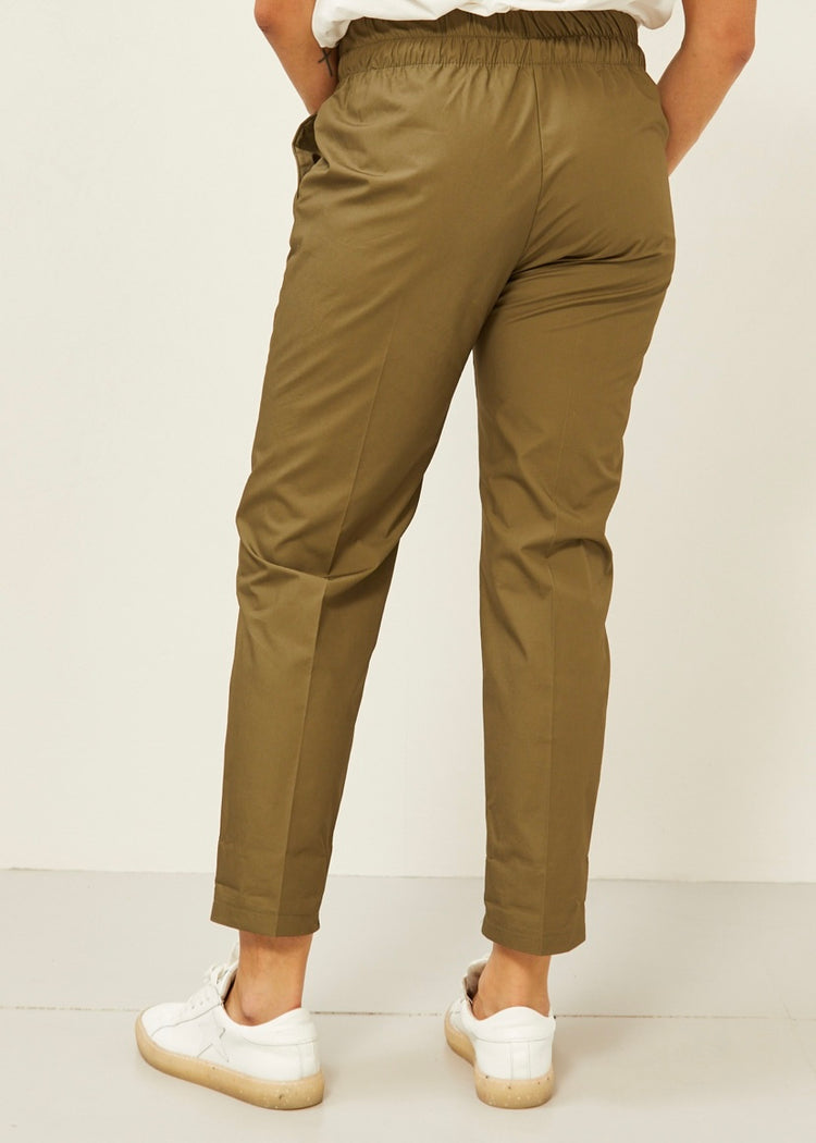 SOUVENIR ⭐ - PANTALONE CON COULISSE - VERDE MILITARE ( IN COTONE )