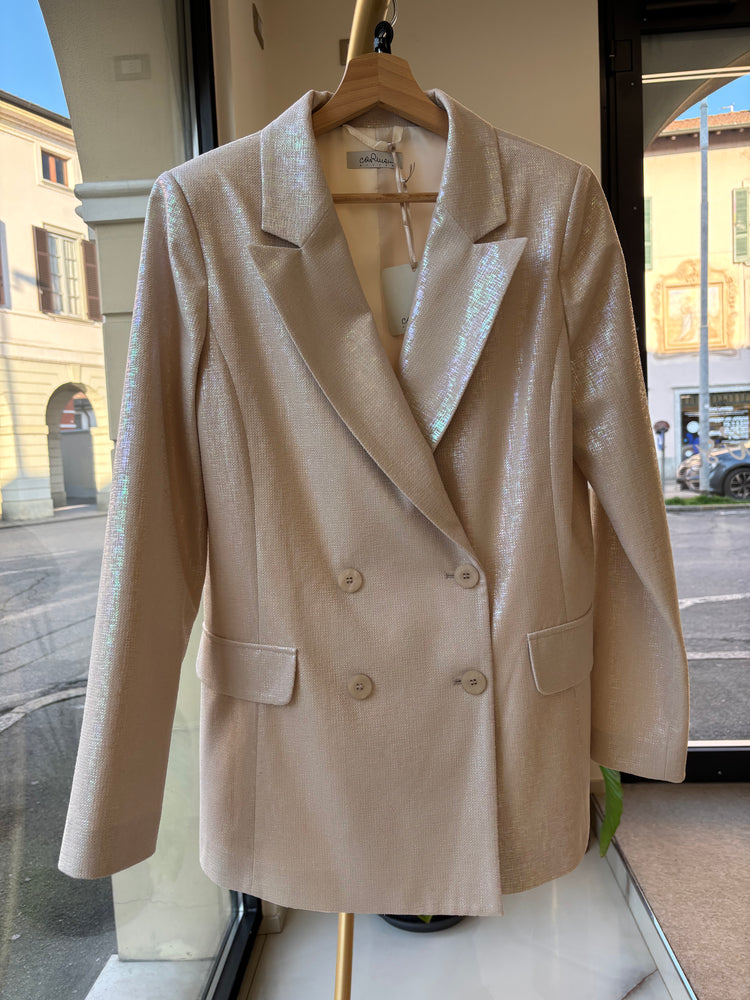 CARMEN - TAILLEUR LAME' - GIACCA - PANNA