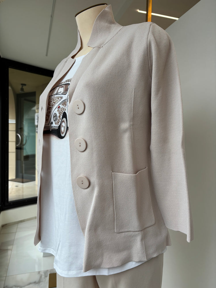 DANIEL & MAYER - GIACCHINA IN MAGLIA - BEIGE