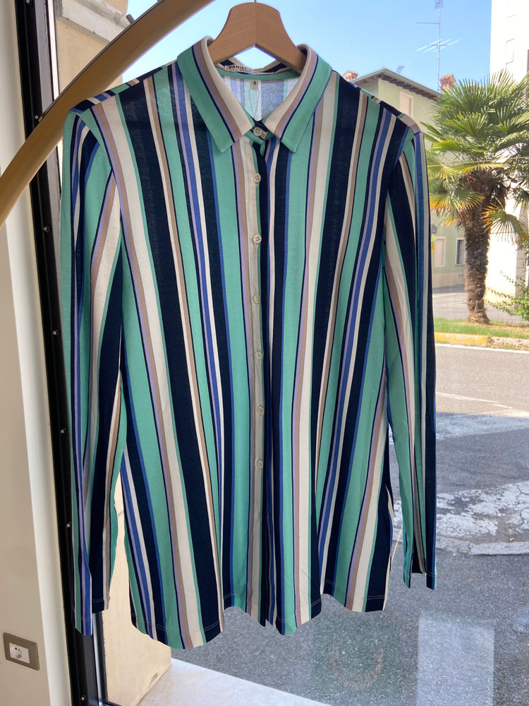 DANIEL & MAYER - CAMICIA IN COTONE - RIGHE BLU