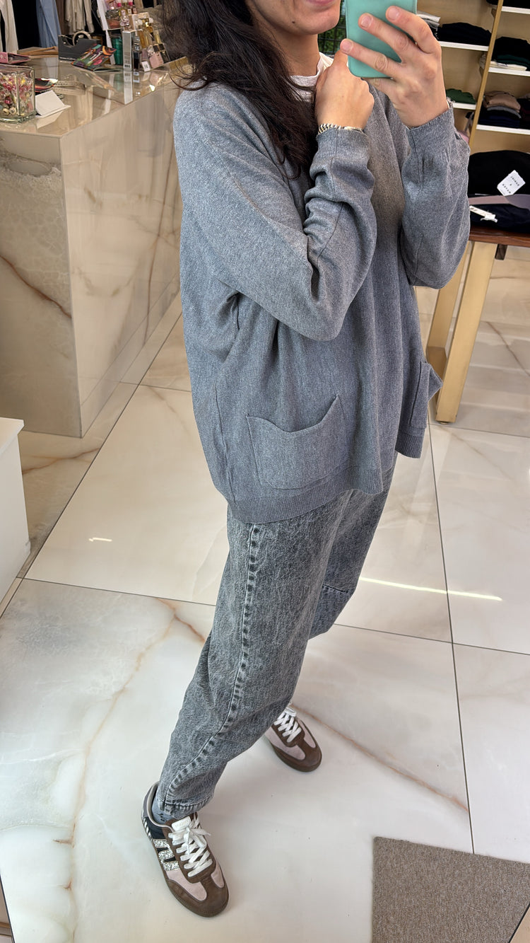 SUSY STAR - MAGLIONE BARCHETTA - GRIGIO