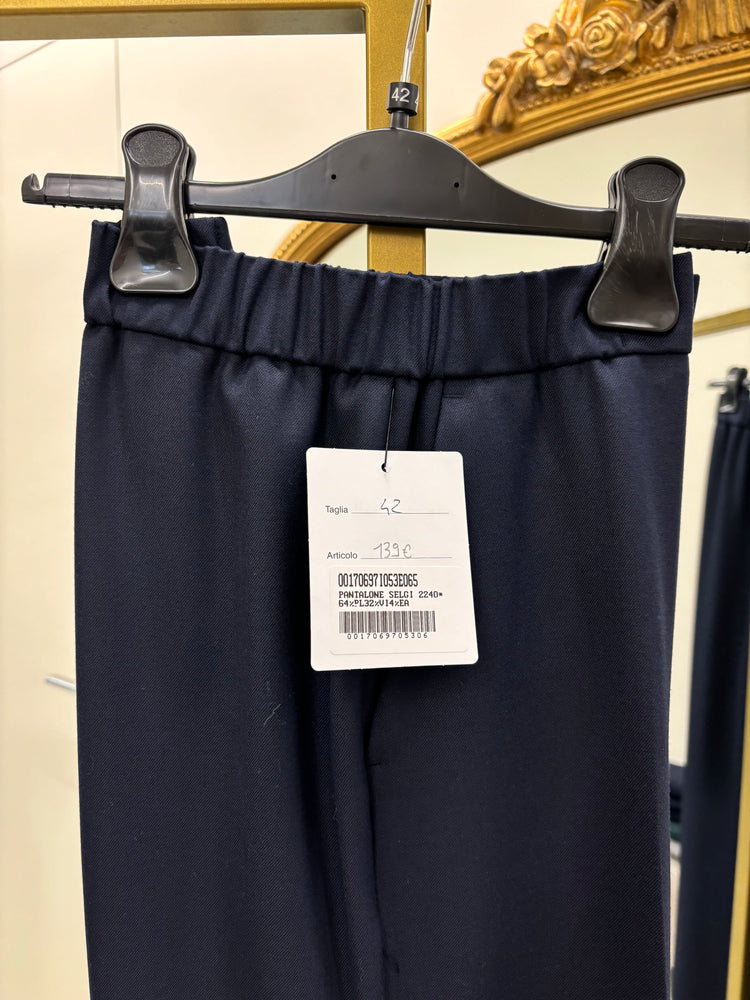 DANIEL & MAYER - PANTALONE PALAZZO IN TESSUTO - BLU