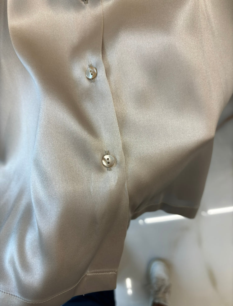 DANIEL & MAYER - CAMICIA IN SETA - BEIGE CON FIOCCO