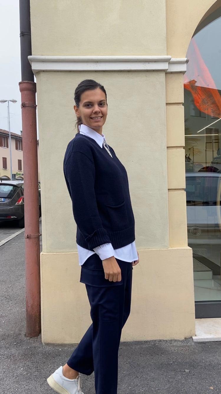 HAVEONE - PANTALONE TASCONATO - BLU