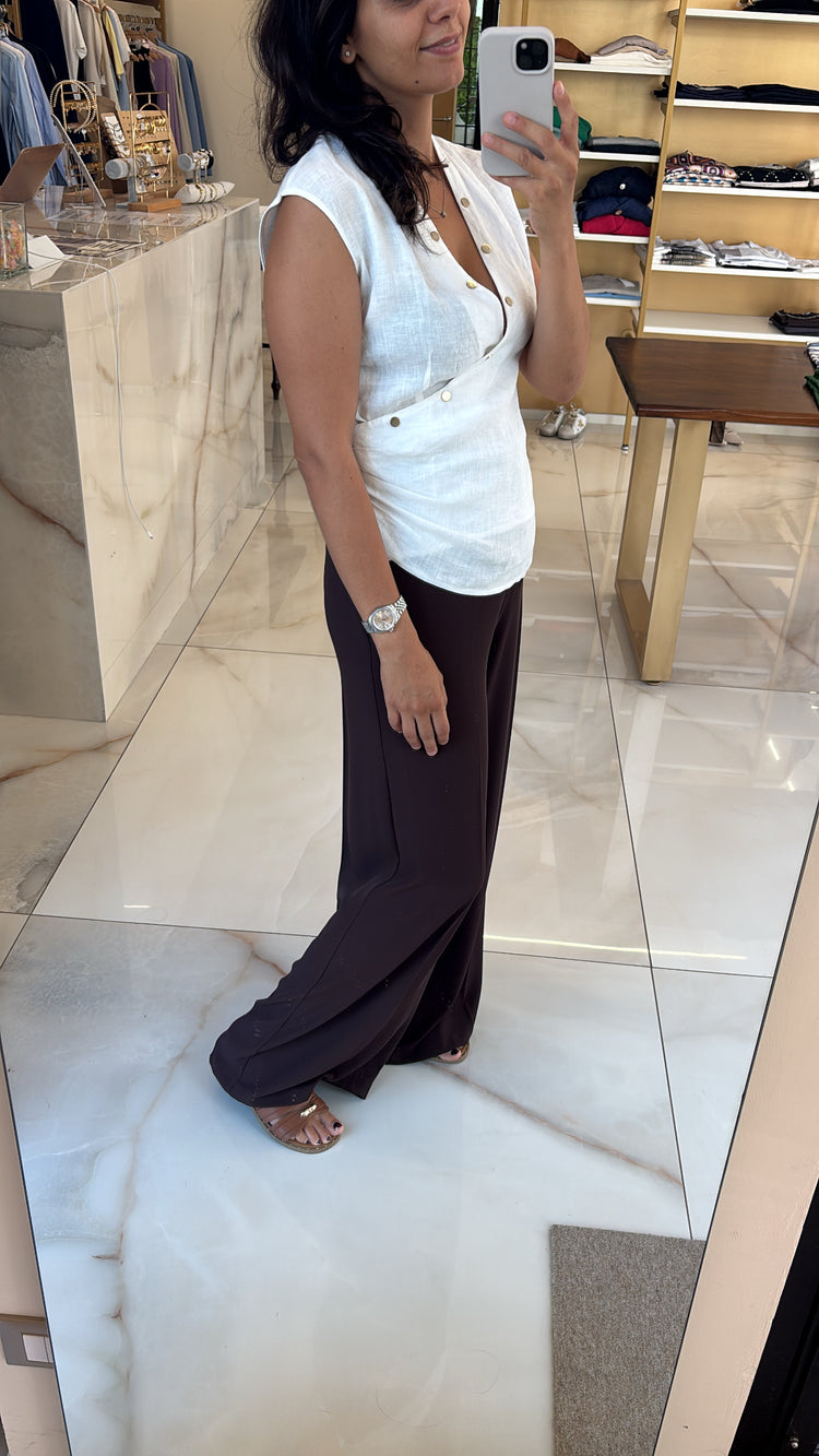 ANGELA DAVIS - TAILLEUR SUSANNE PANTALONE - CIOCCOLATO