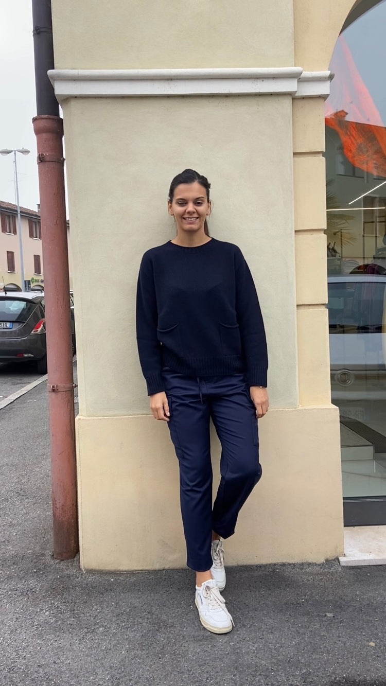 HAVEONE - PANTALONE TASCONATO - BLU
