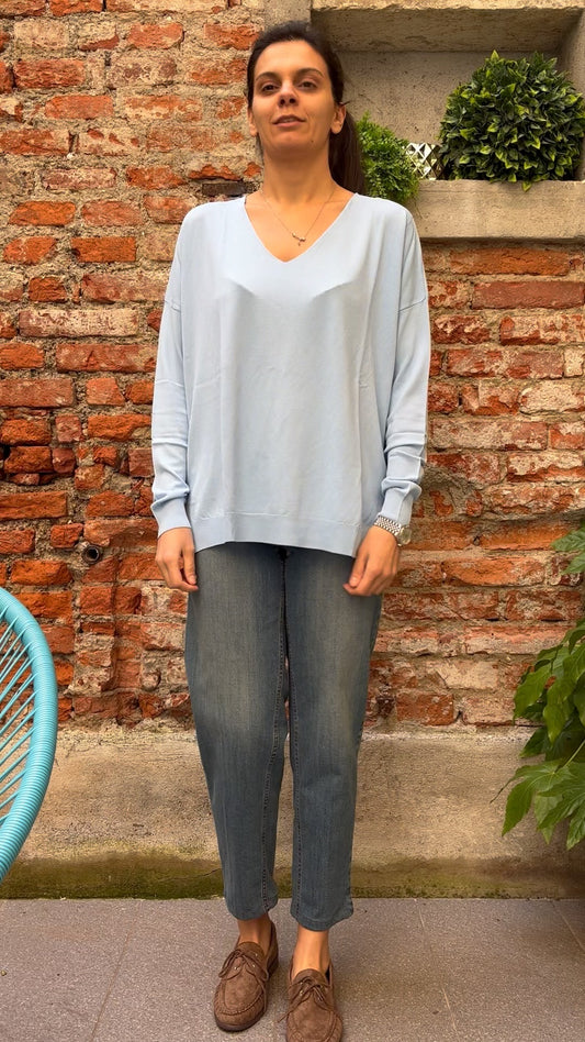 SUSY MIX - MAGLIA - CELESTE