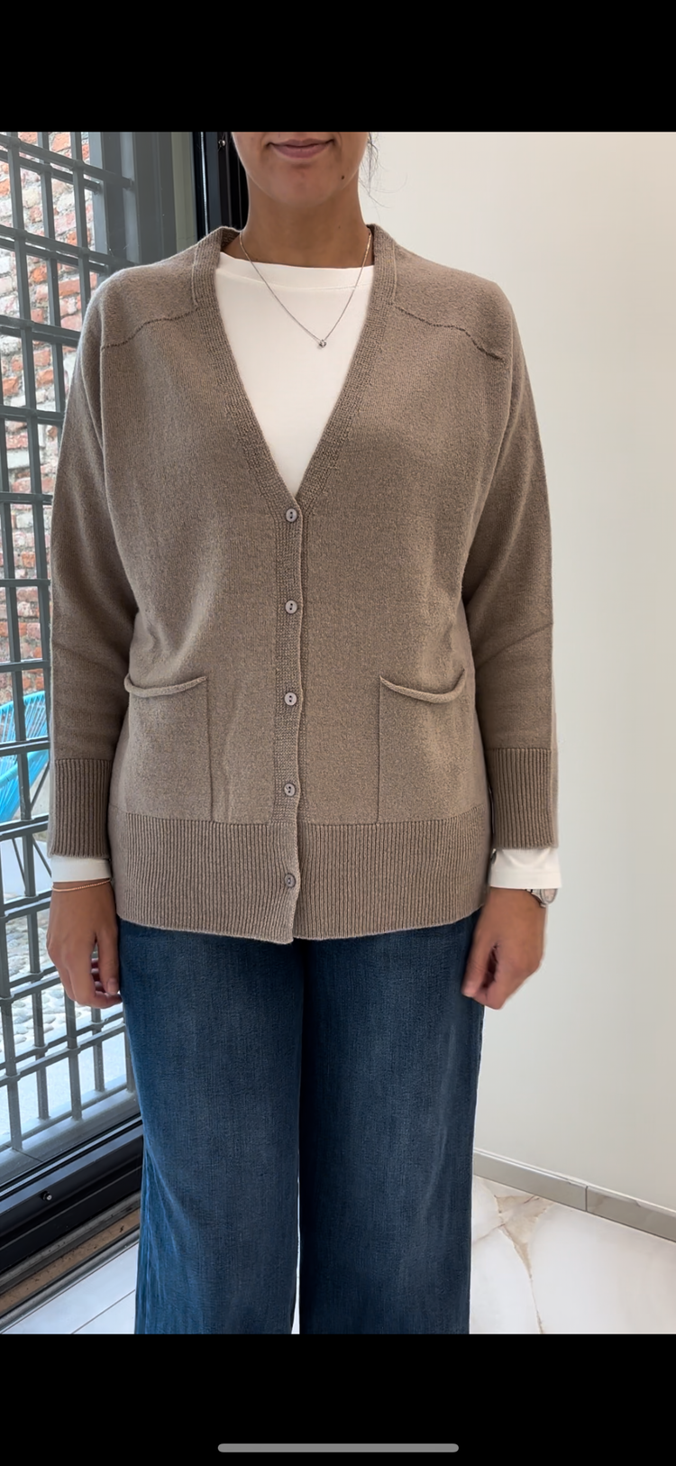 DANIEL &  MAYER -  CARDIGAN - CAFFELATTEE