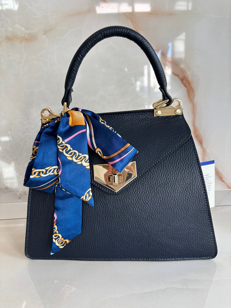 BORSA - FOULARD - BLU NOTTE