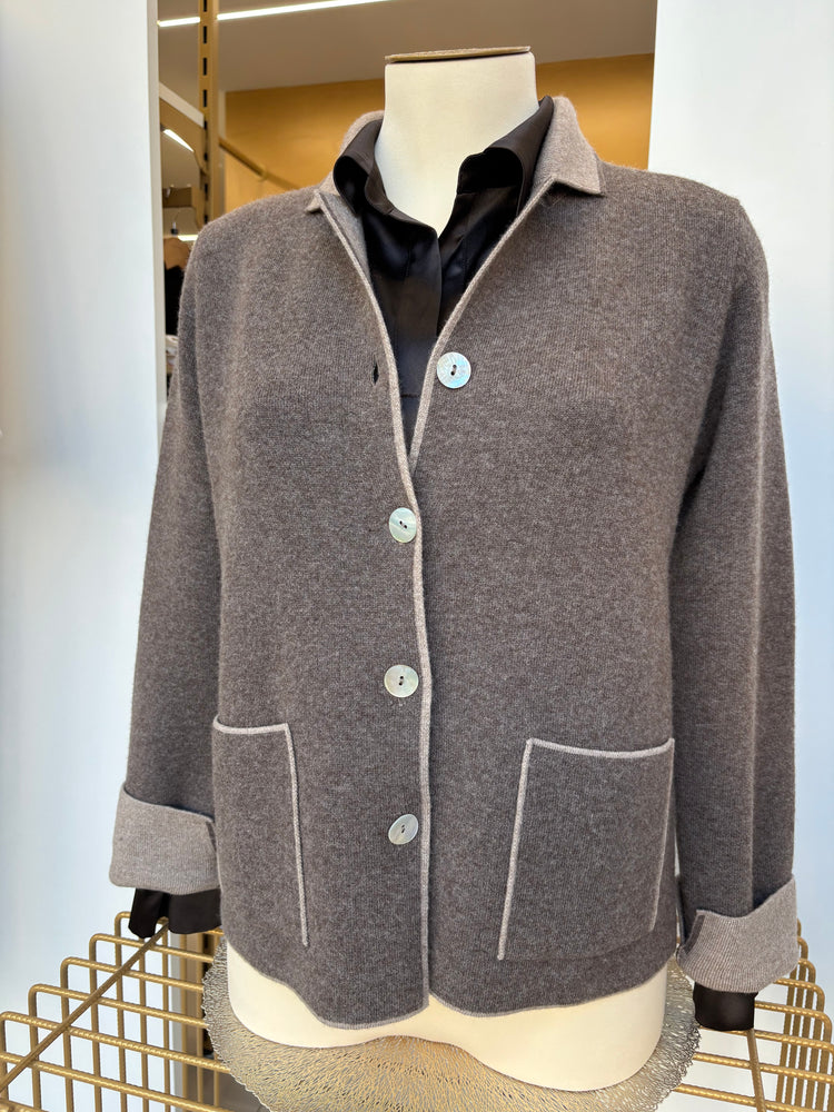 DANIEL E MAYER - GIACCA IN MAGLIA - MORO