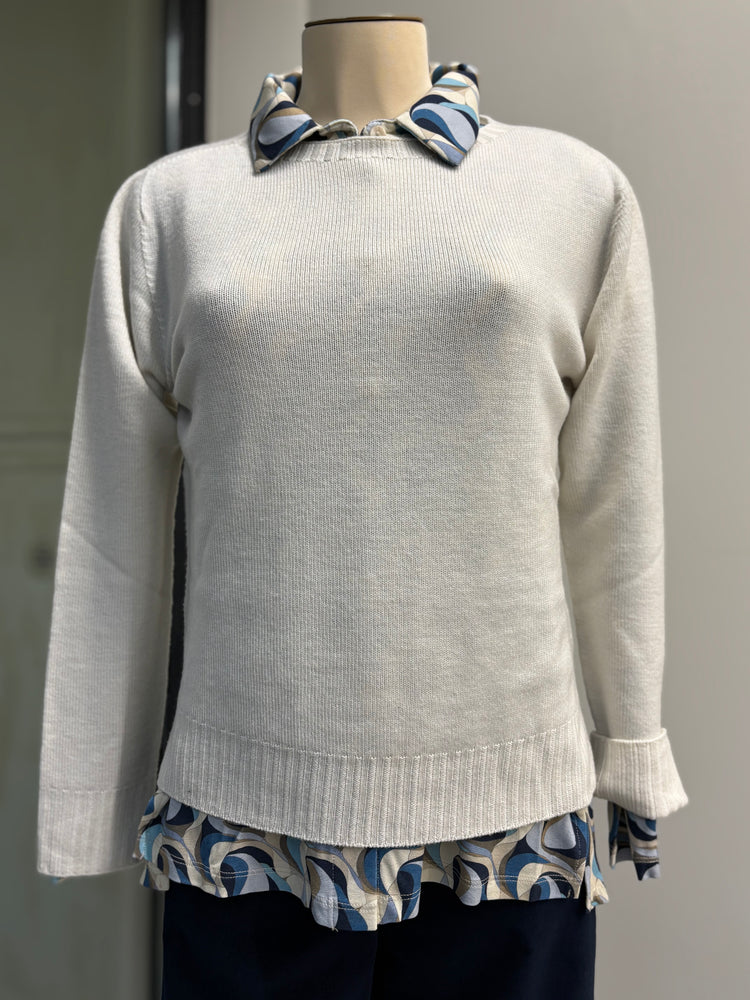 DANIEL & MAYER - MAGLIONE GIROCOLLO ERICA - LATTE