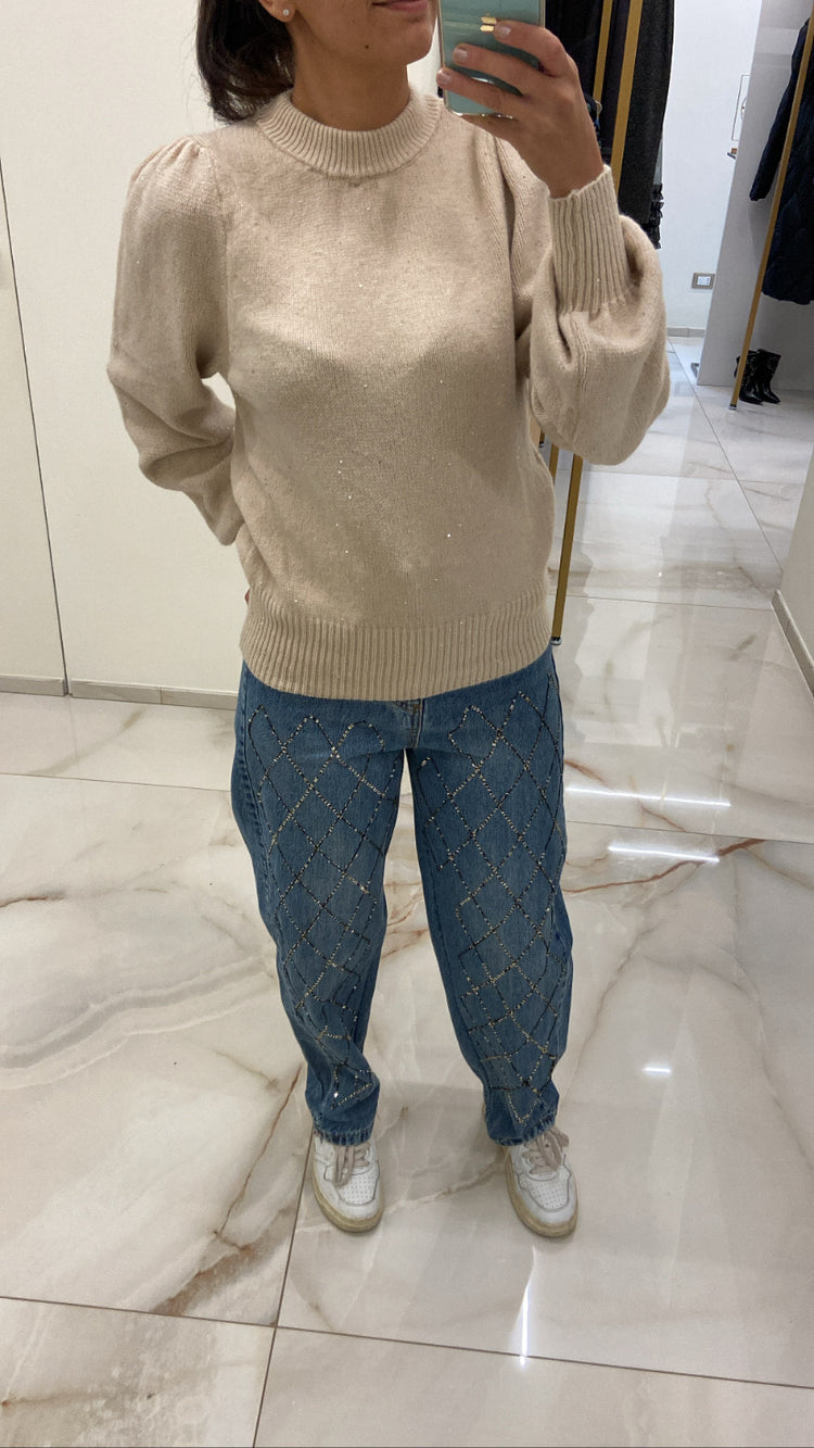 SOUVENIR ⭐ - JEANS - PAILLETTES - S