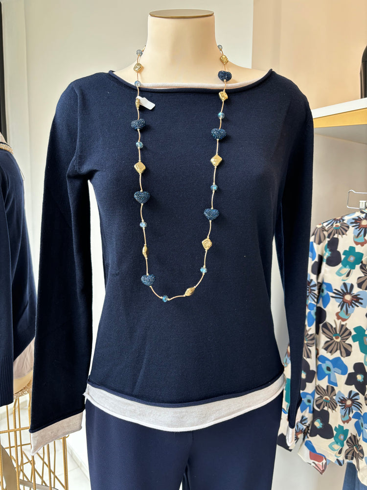 DANIEL & MAYER - MAGLIONE "DOPPIO" - BLU