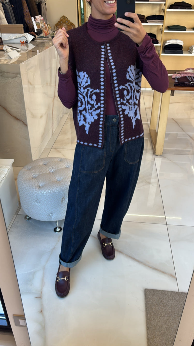 SUSY MIX - GILET GRECA - VINO