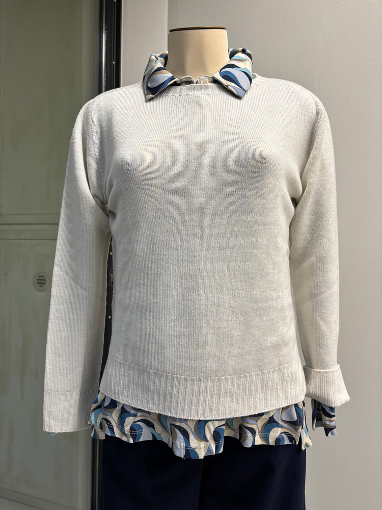 DANIEL & MAYER - MAGLIONE GIROCOLLO ERICA - LATTE