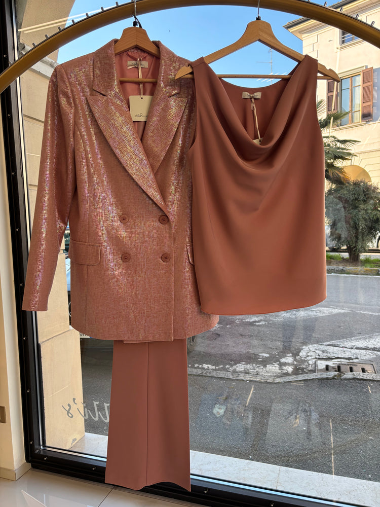 CARMEN - TAILLEUR LAME' - CANOTTA ROSA
