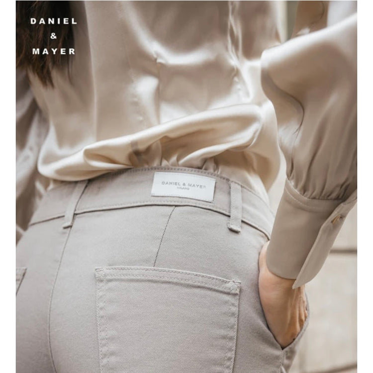 DANIEL & MAYER - CAMICIA IN SETA - BEIGE CON FIOCCO