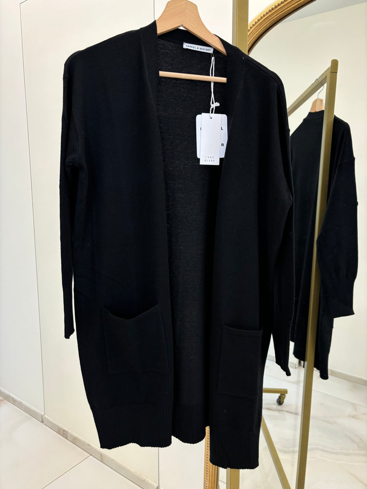 DANIEL & MAYER - CARDIGAN LUNGO - NERO