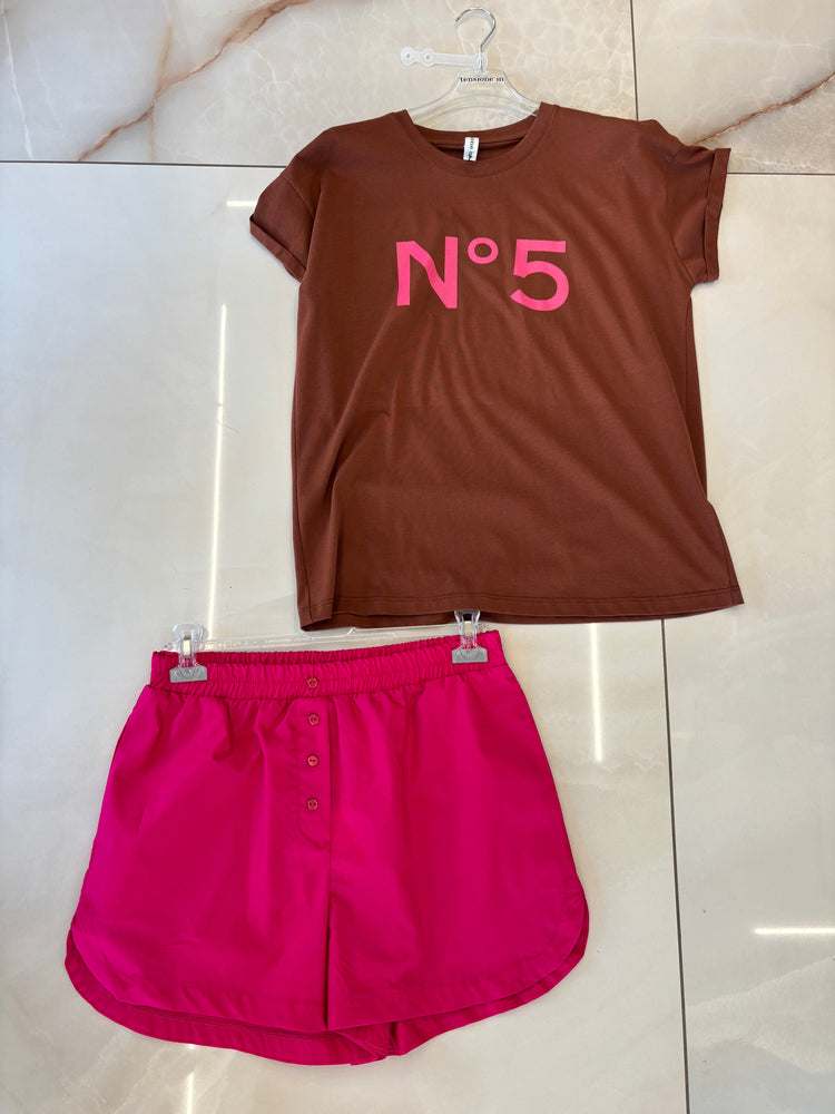 TENSIONE IN - COORDINATO N. 5 - MARRONE E FUCSIA