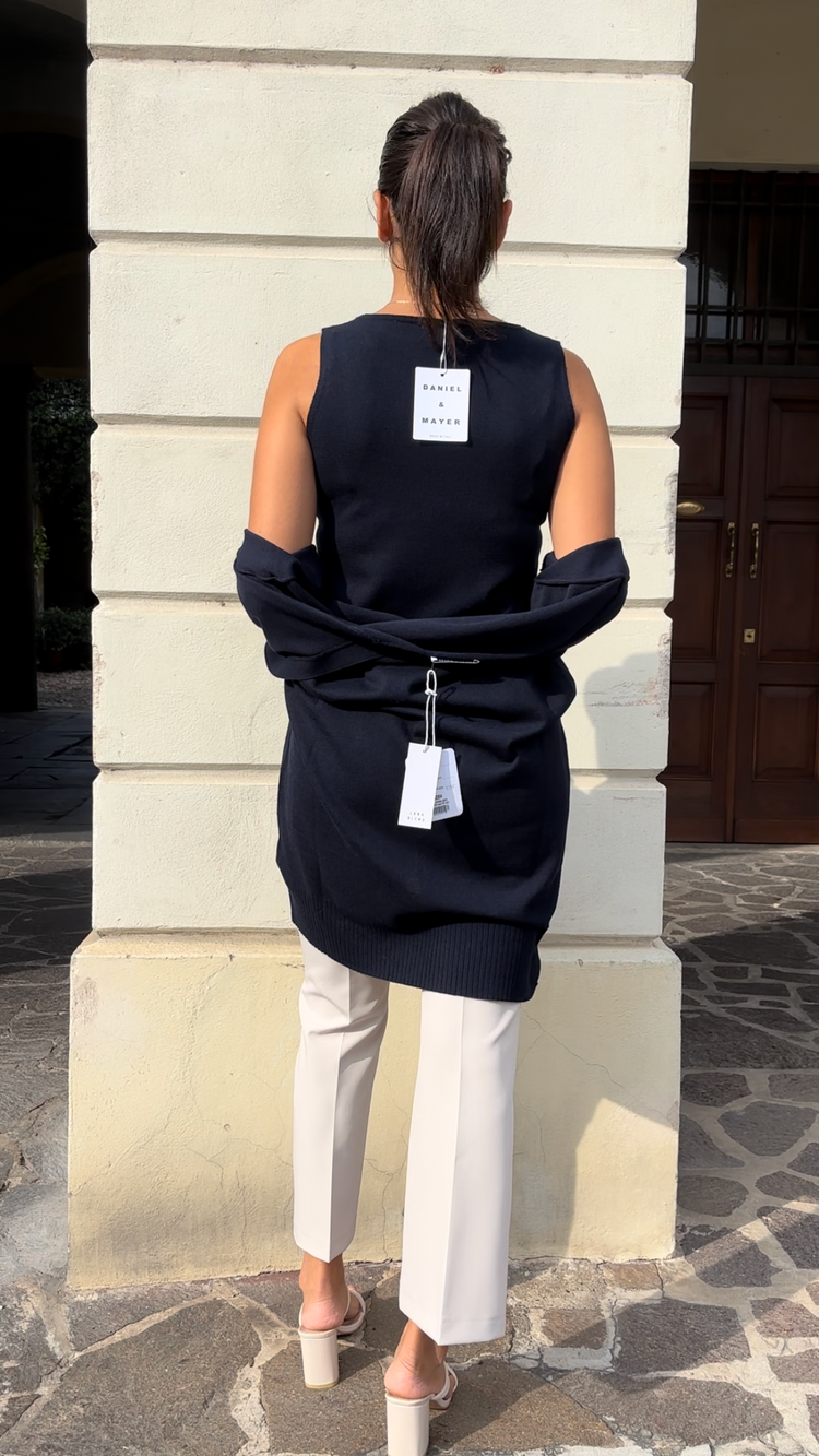 DANIEL & MAYER - CARDIGAN LUNGO - BLU
