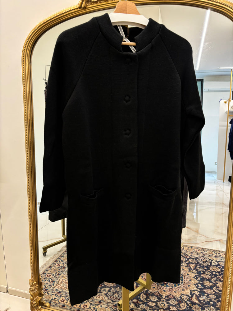 MARGARET - CAPPOTTO IN MAGLIA - NERO