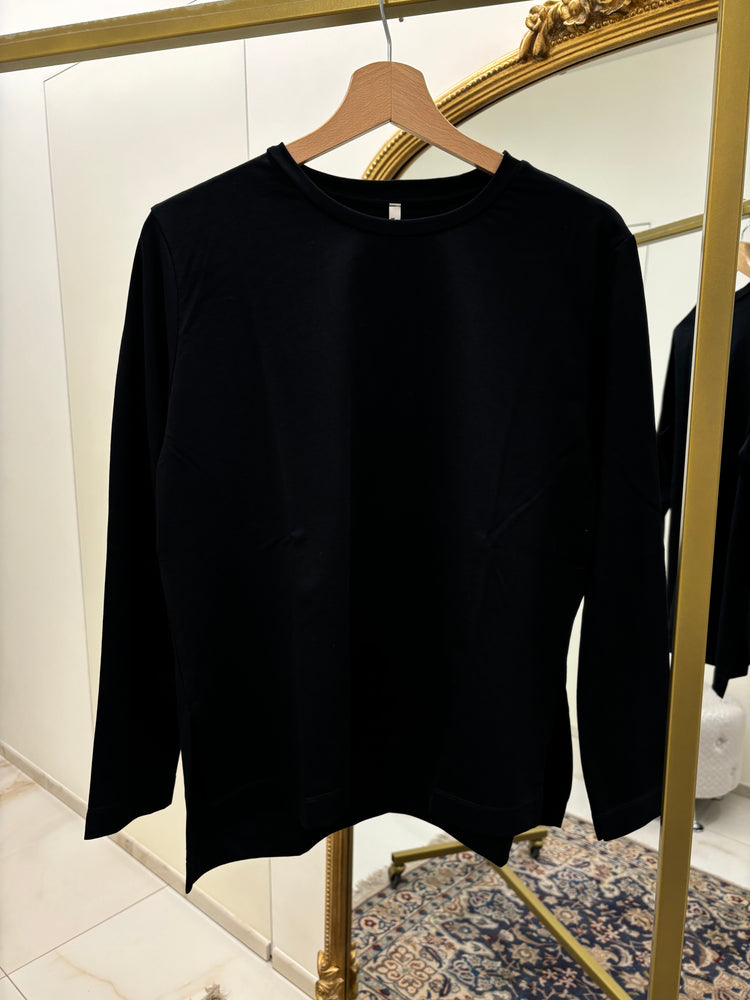 MARGARET - MAGLIA MANICA LUNGA MA6287 - BASICA - NERA