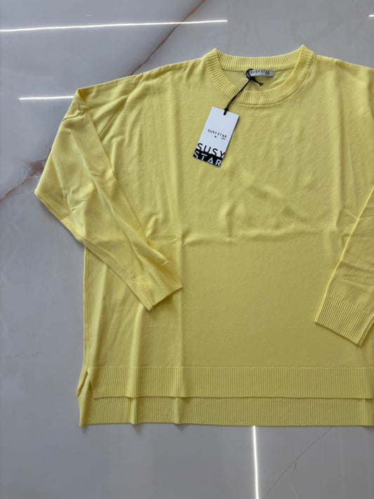 Susy Star - Maglia collo Girocollo - giallo