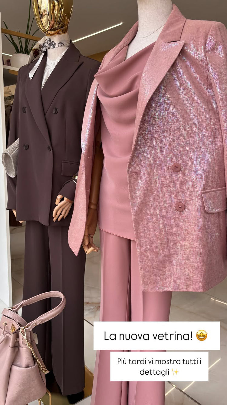 CARMEN - TAILLEUR LAME' - GIACCA - ROSA