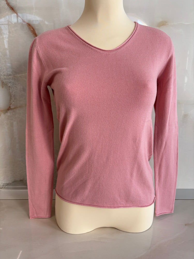 MAGLIONCINO SCOLLO V - MAIORCA - ROSA