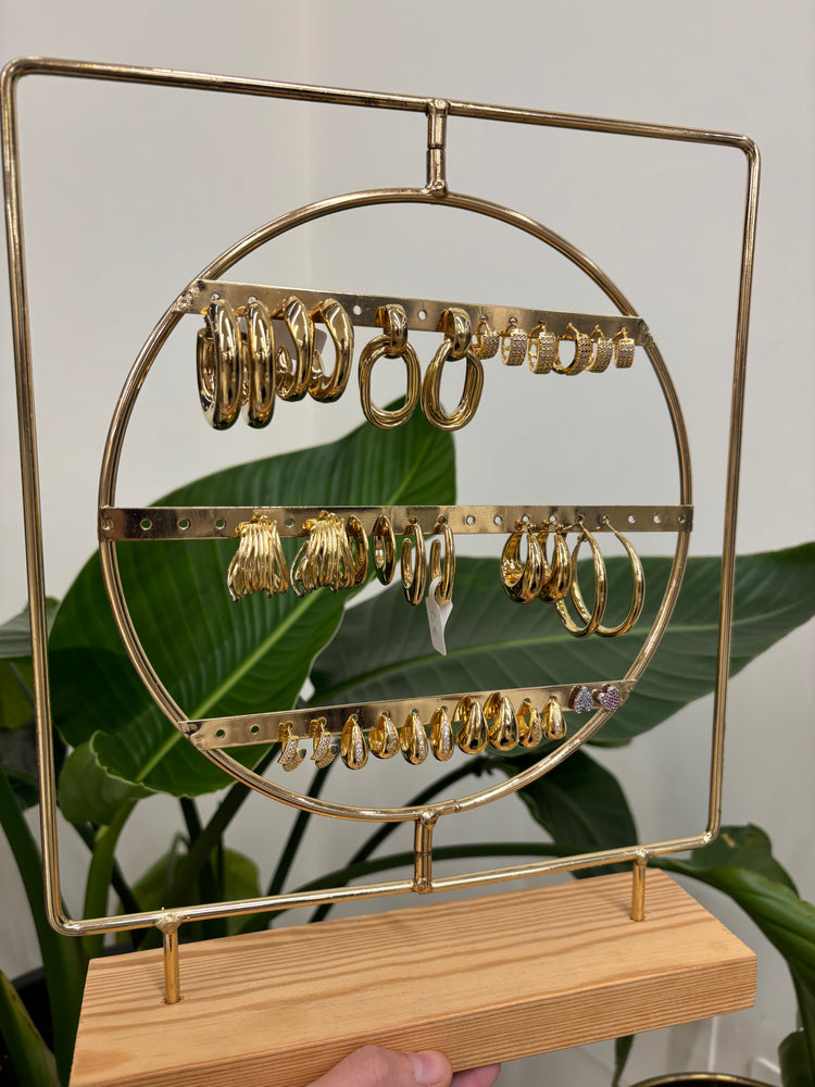 Orecchini gold hoop bold grande