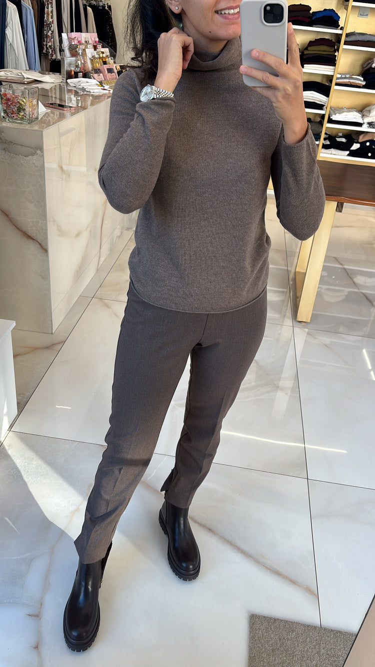 DANIEL & MAYER - PANTALONE BASICO cod. CAMERON INVERNALE - CHOCO MELANGE