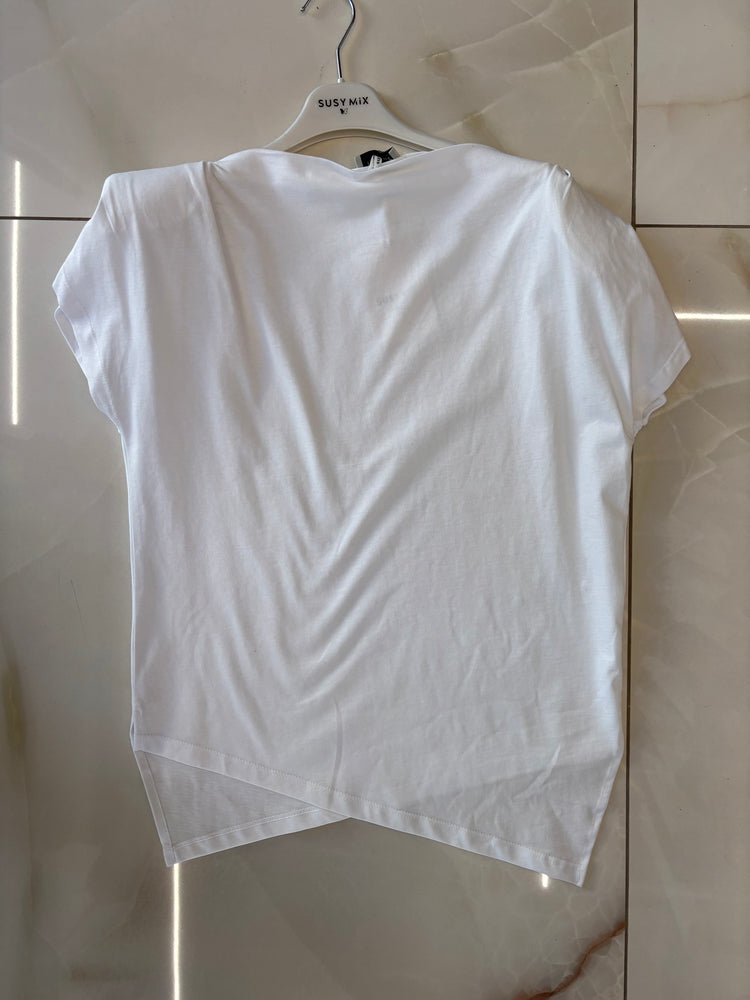 Susy mix - Tshirt asimmetrica - Bianca