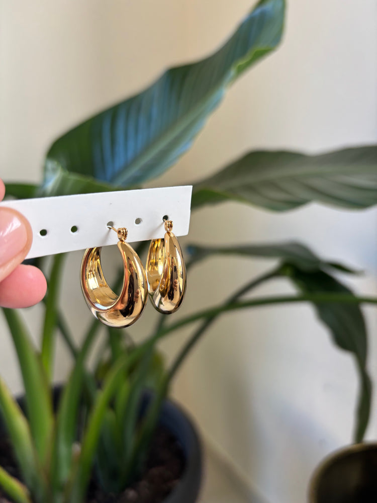 Orecchini gold hoop bold - medio