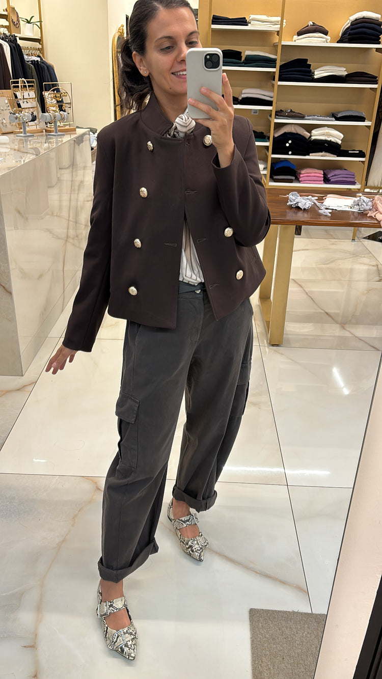 SUSY STAR - CAPPOTTO BOTTONI ORO - MORO