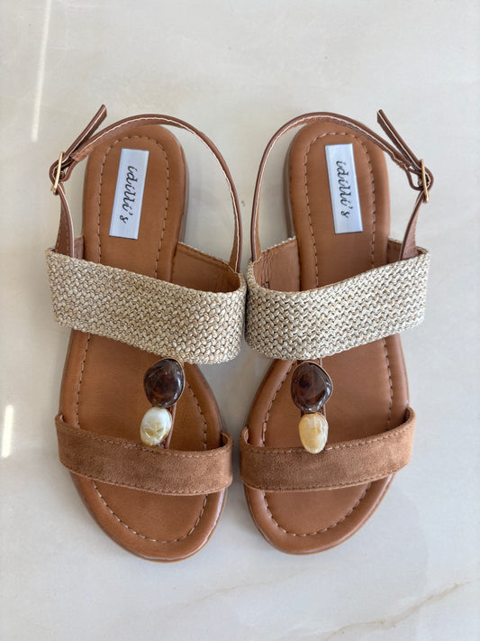 Sandalo fascia - Beige