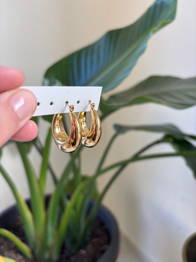 Orecchini gold hoop bold - medio