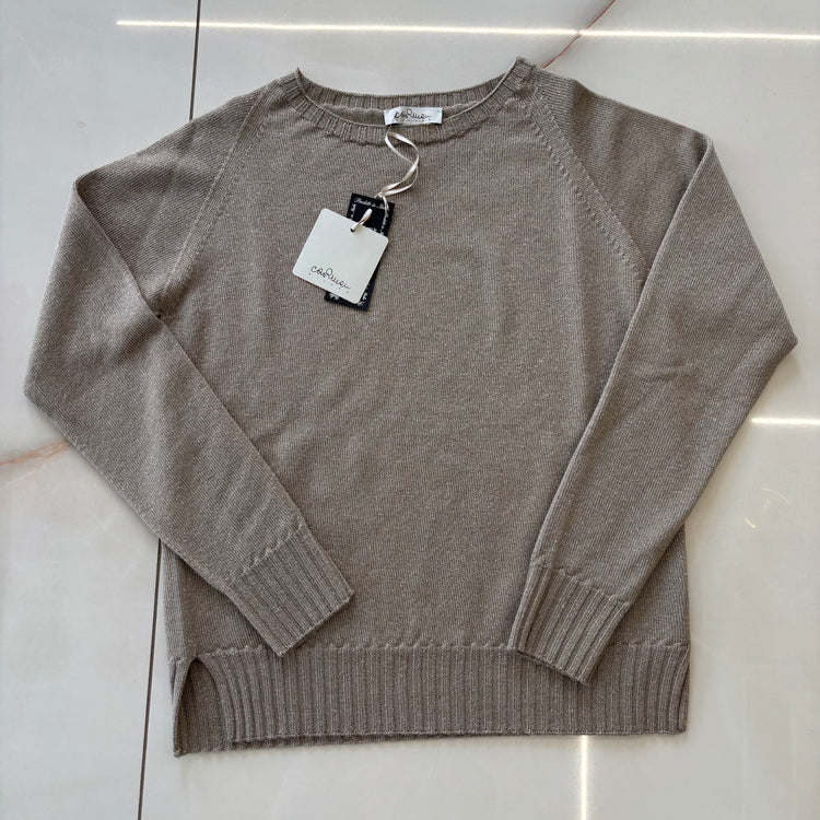 CARMEN - MAGLIONE GIROCOLLO - TAUPE