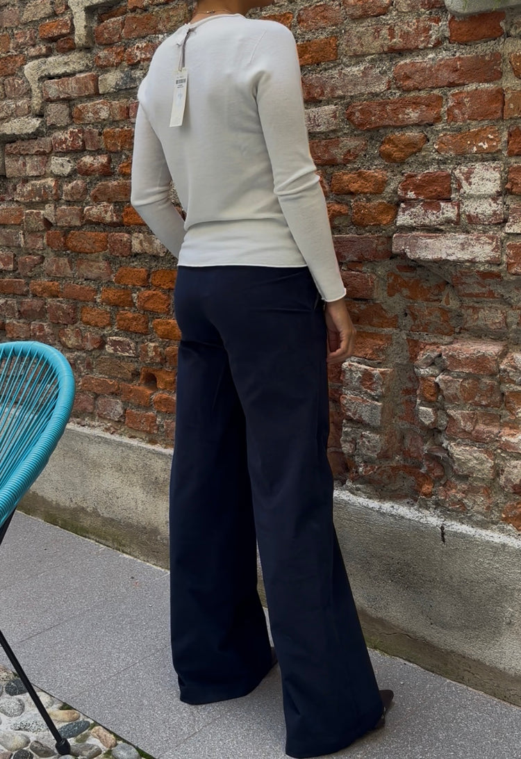 DANIEL & MAYER - PANTALONE IN TESSUTO MISTO VELLUTO - BLU