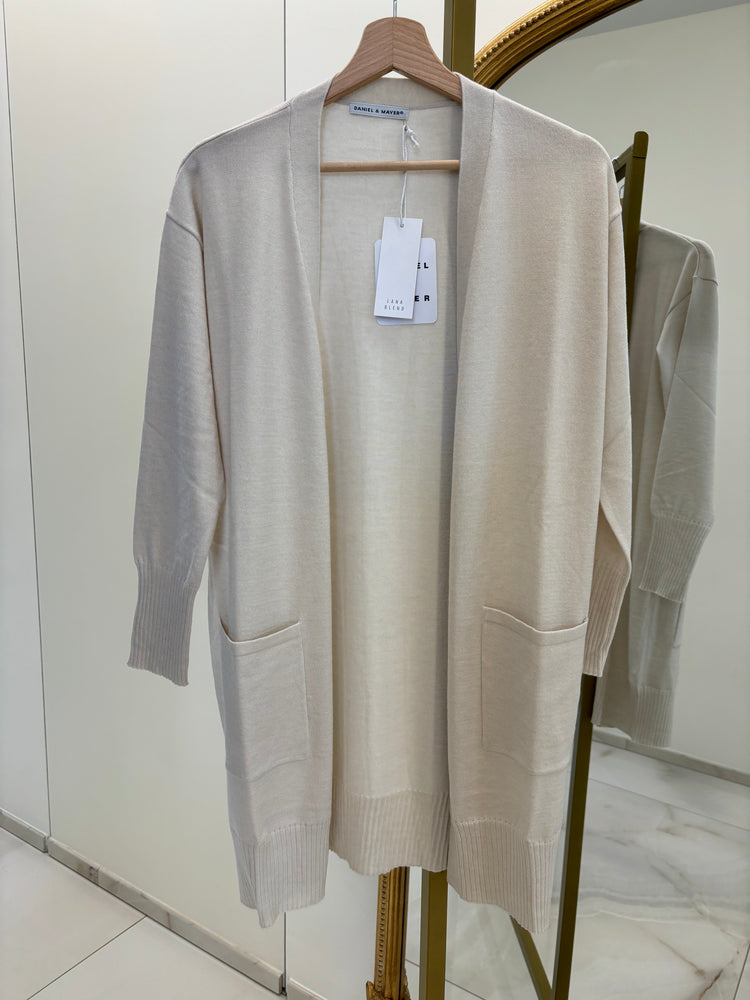 DANIEL & MAYER - CARDIGAN LUNGO - PANNA