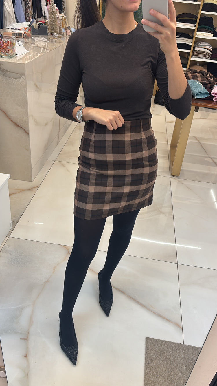 SUSY MIX - MAGLIA GIROCOLLO CACHEMIRINA - MORO