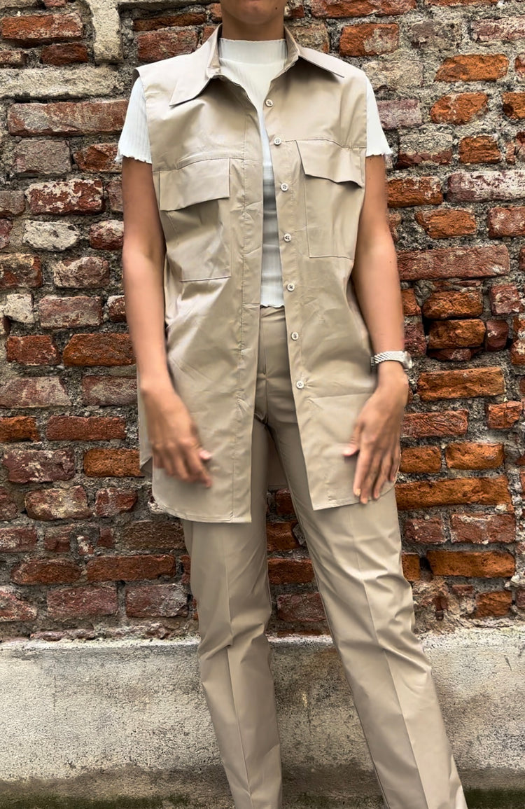 HAVEONE - PANTALONE SIGARETT - BEIGE