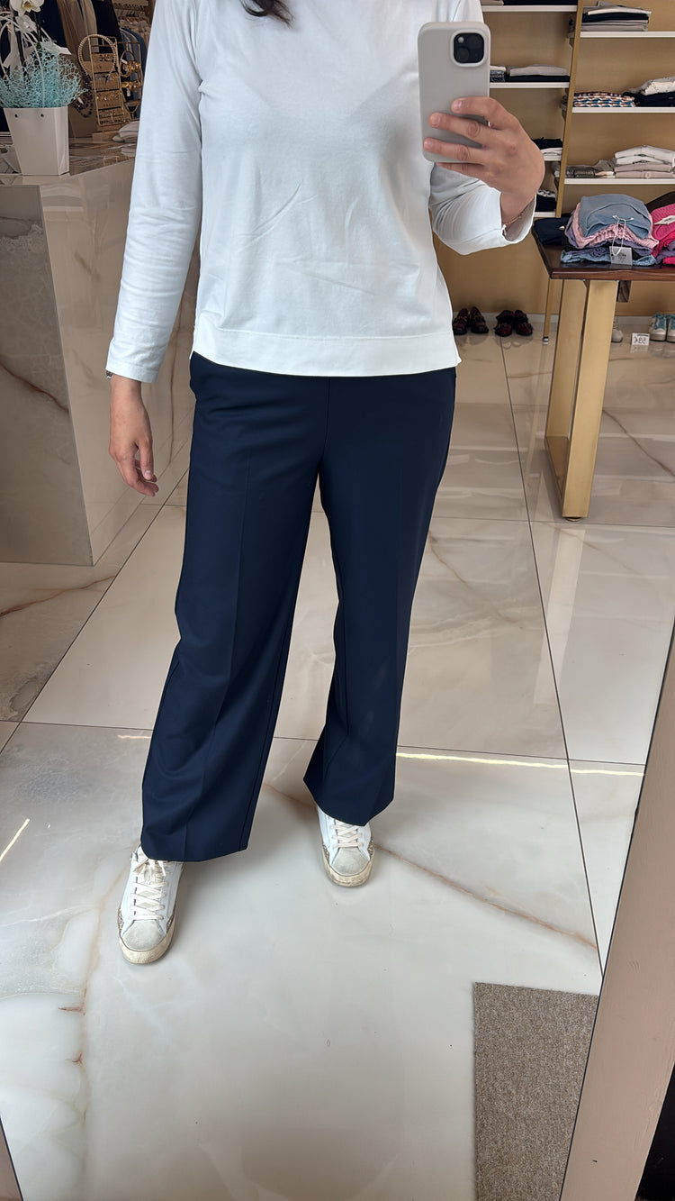 DANIEL & MAYER - PANTALONE PALAZZO IN TESSUTO - BLU