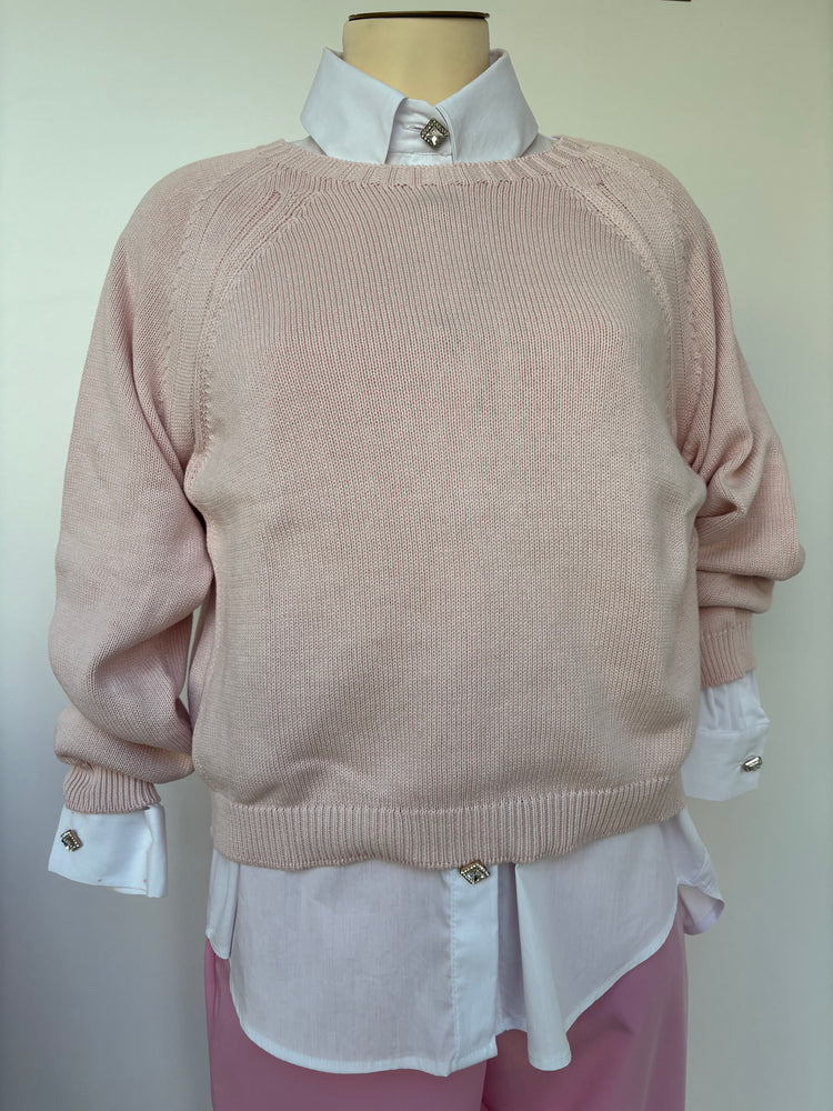 SUSY MIX - MAGLIONCINO GIROCOLLO - ROSA