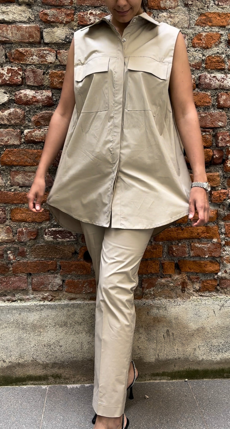 HAVEONE - PANTALONE SIGARETT - BEIGE