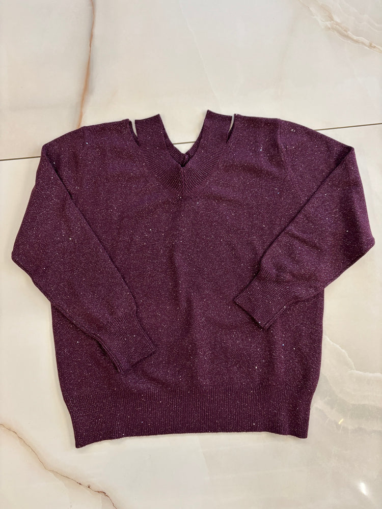 SUSY MIX - MAGLIA CUT OUT - VINO