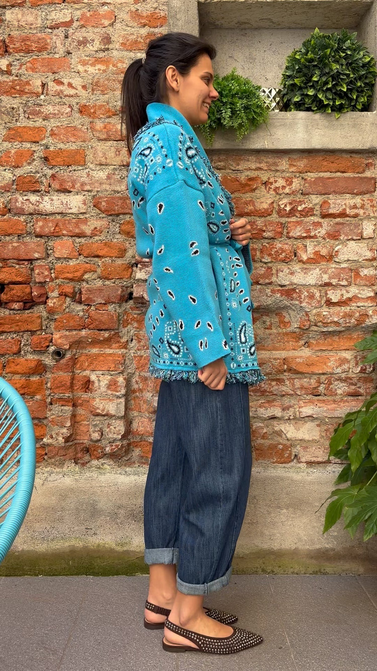 TENSIONE IN - ALANUI BANDANA - BLU PAVONE