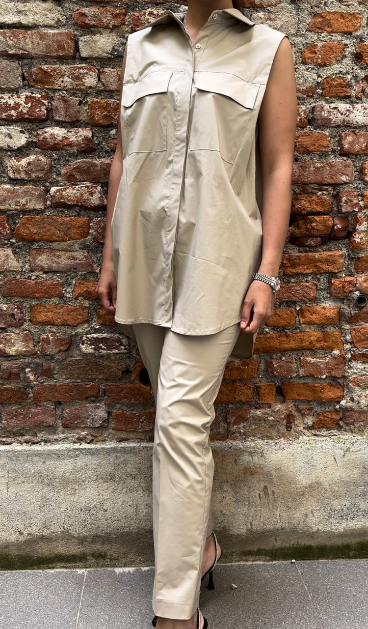 HAVEONE - PANTALONE SIGARETT - BEIGE