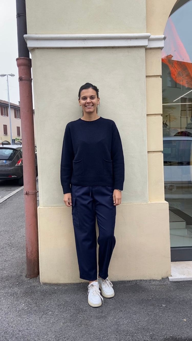 HAVEONE - PANTALONE TASCONATO - BLU